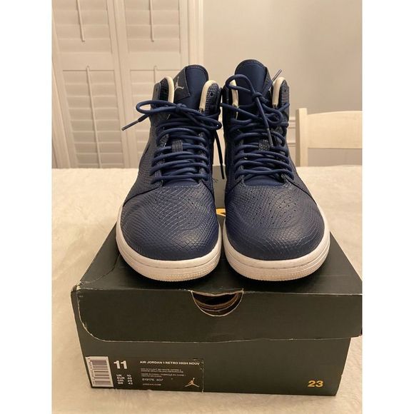 Air Jordan Retro 1 Nouveau Navy Snake